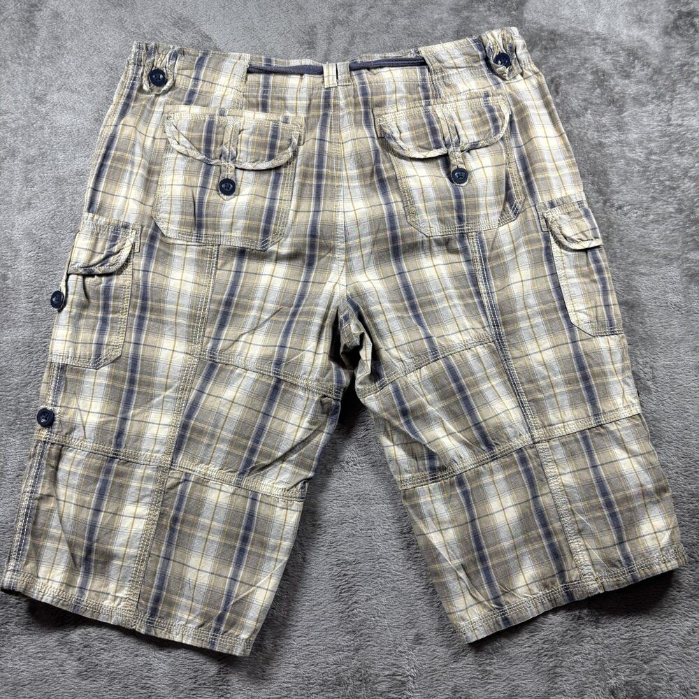Faded Glory Women Vintage Y2K Bermuda Shorts Plaid Cargo Preppy Size 10 H274 - Picture 3 of 9